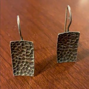 Silpada hammered lever back earrings. Rectangle